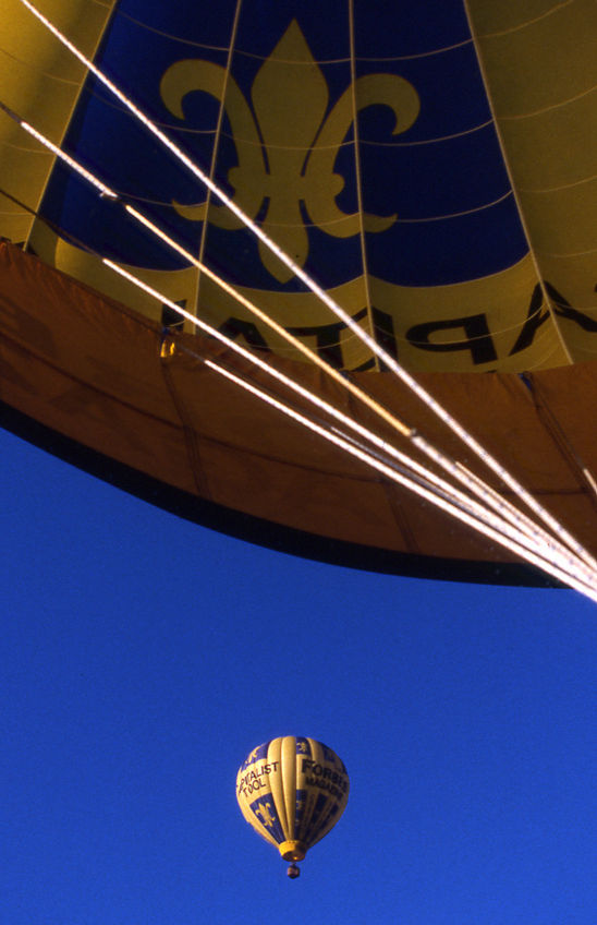 Public relations photography of Forbes Magazine's hot air balloon