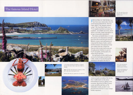 Photography for the holiday island of Tresco used for marketing, brochures, menus, flyers, website and PR material