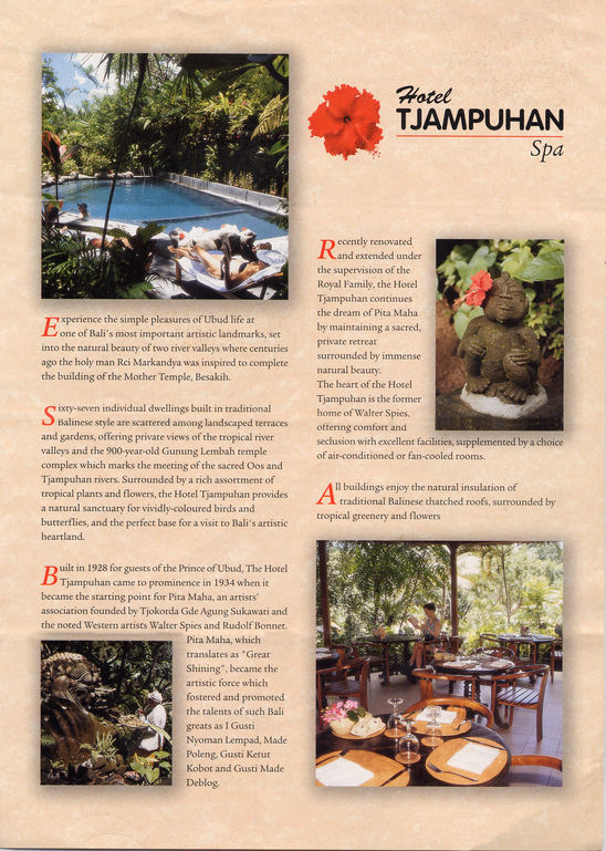 Balinese hotel brochure photography